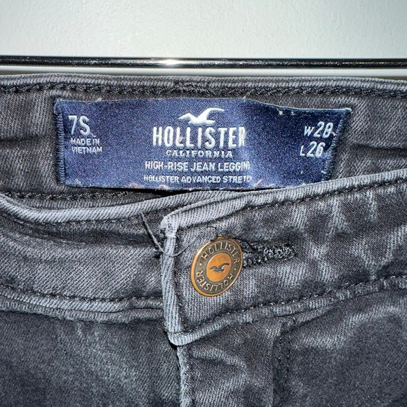 Women's Hollister Co. High-Rise Jean Leggings Black Size 7S Advanced Stretch - Picture 3 of 13